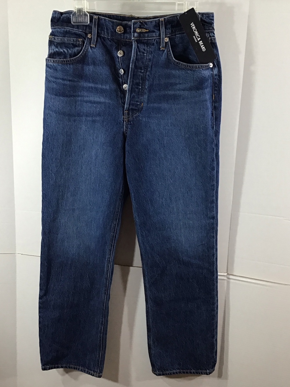 Veronica Beard Daniela straight leg high rise ankle Indigo Jeans 28 NWT